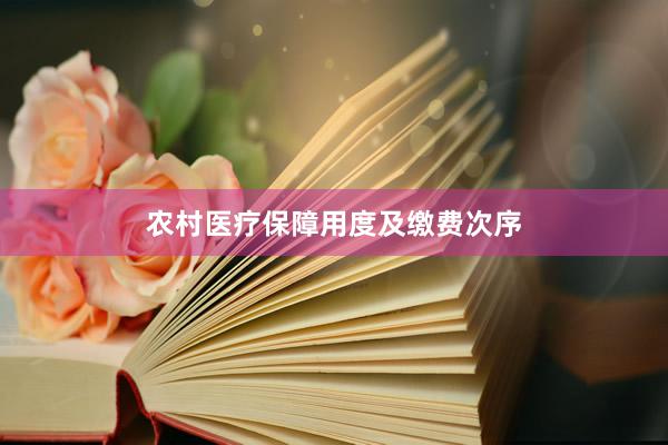 农村医疗保障用度及缴费次序